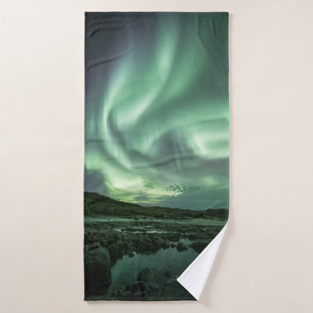 Northern Lights Norvège (Serviette de bain)