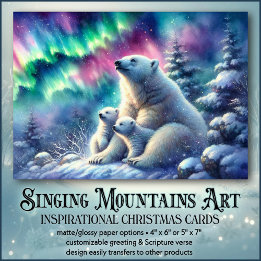 Northern Lights Polar Bears Christlich Weihnachten