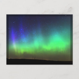 Northern Lights - Schwarze Grenz Postkarte