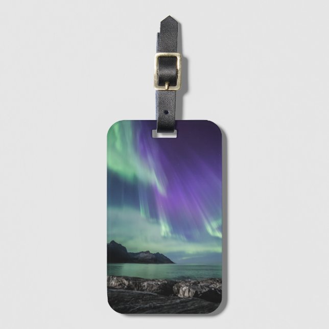 Northern Lights Senja Gepäckanhänger (Vorderseite Vertikal)