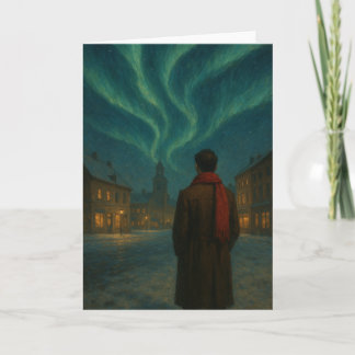 Northern Lights Viewing Christmas Karte