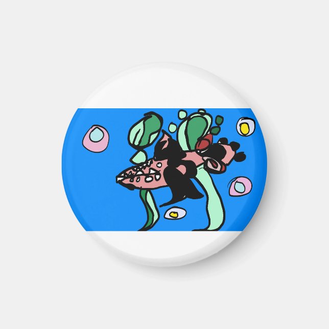 Northern Pike art  Magnet (Vorne)