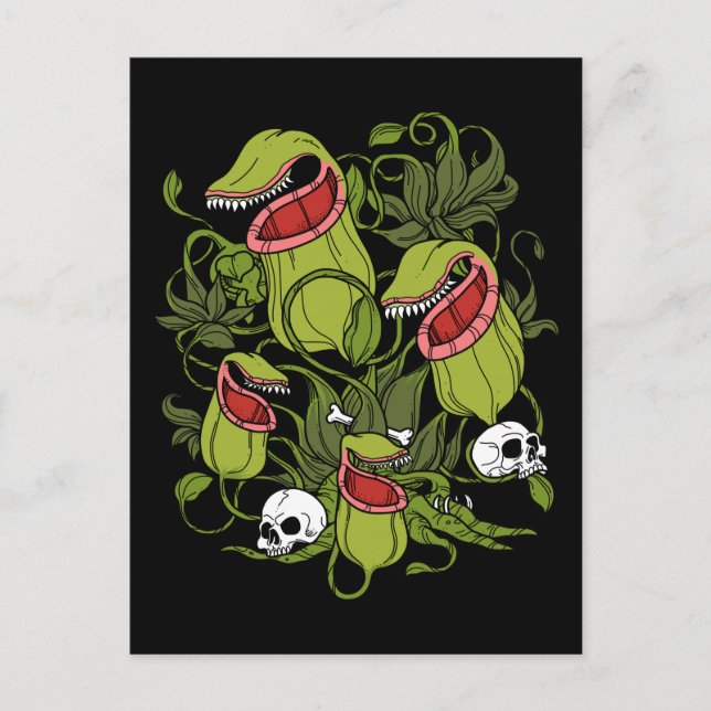 Northern Pitcher Sarracenia Postkarte (Vorderseite)