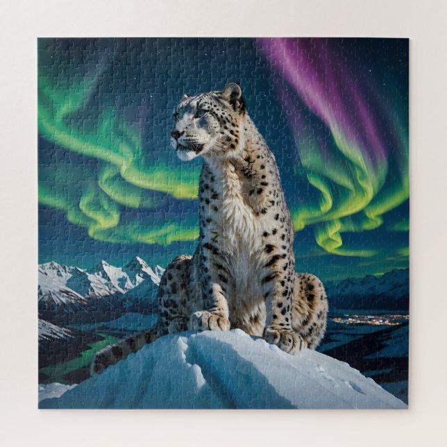 “Northern Sky Wanderer” – Snow Leopard Portrait (Vertikal)