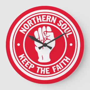 Northern Soul Clock Große Wanduhr