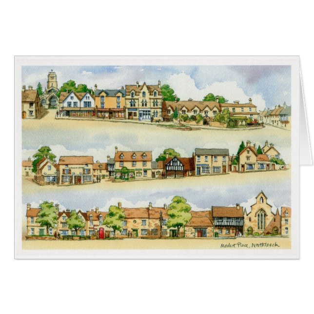 Northleach Marktplatz (Vorderseite (Horizontal))