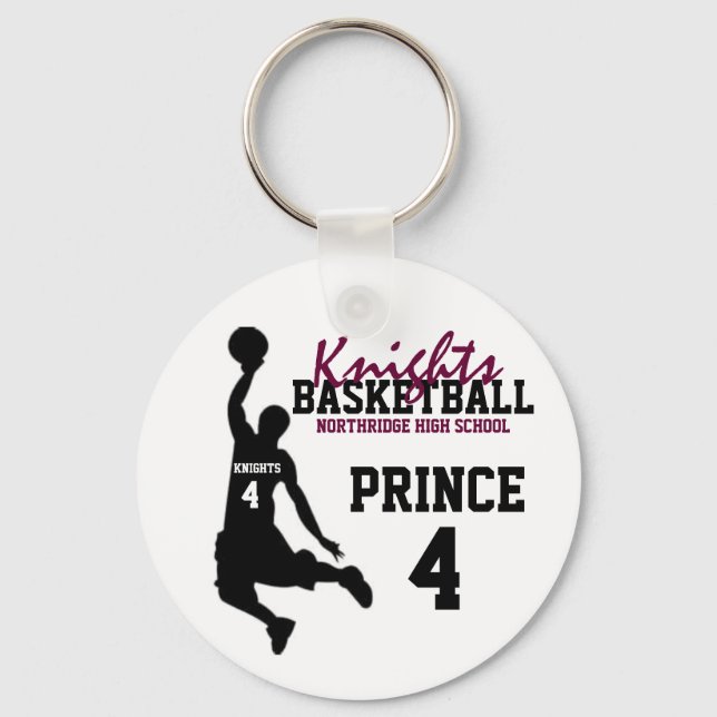 Northridge Basketball Personalisierter Schlüsselan Schlüsselanhänger (Vorderseite)