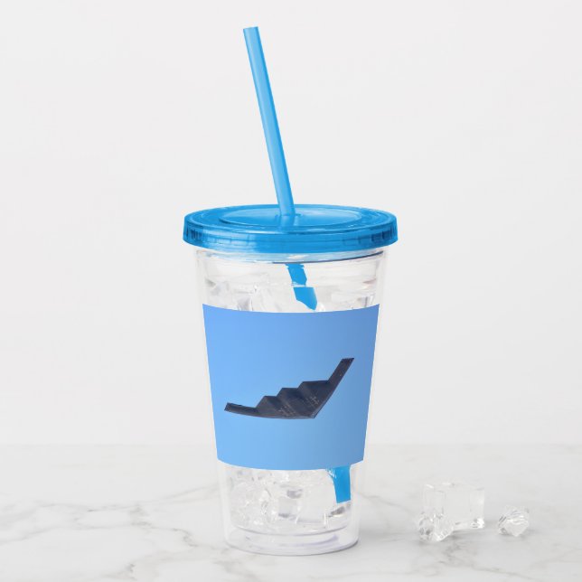 Northrop Grumman B-2 Spirit Acrylic Tumbler Acryltrinkbecher (Vorderseite Ice)