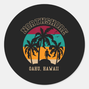 Northshore Oahu Hawaii1 Runder Aufkleber