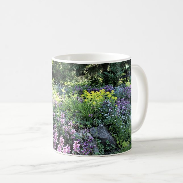 Northside Hütten-Frühlings-Felsen-Garten Kaffeetasse (VorderseiteRechts)