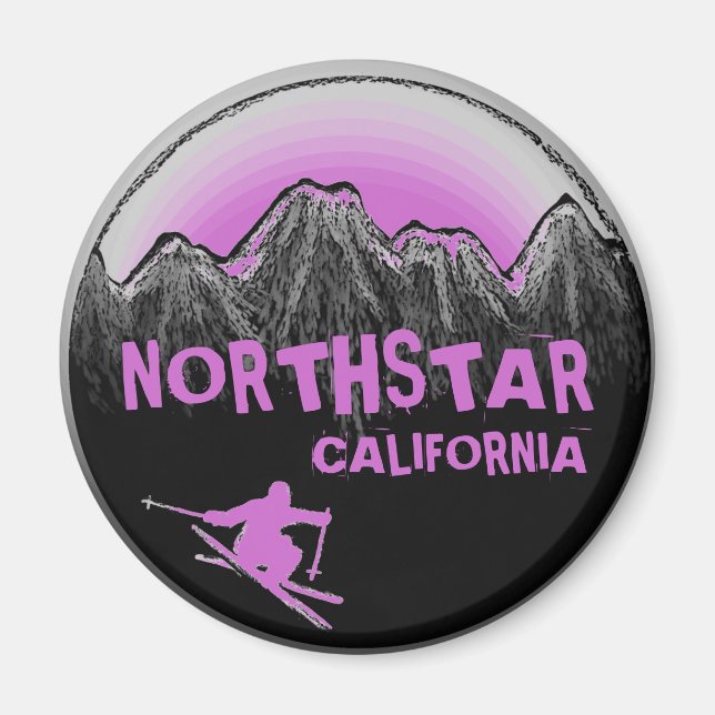 Northstar California lila Themenskifahrer Magnet (Vorne)