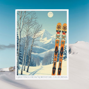 Northstar California Skiurlaub Postcard Postkarte