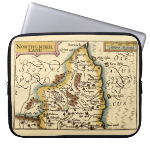 Northumberland Landkreis England Alte antike Karte Laptopschutzhülle