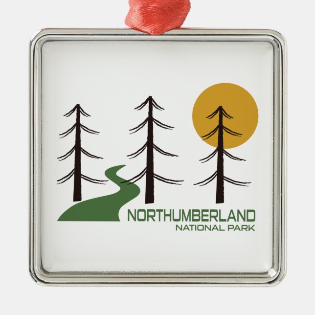 Northumberland National Park Trail Ornament Aus Metall (Vorne)