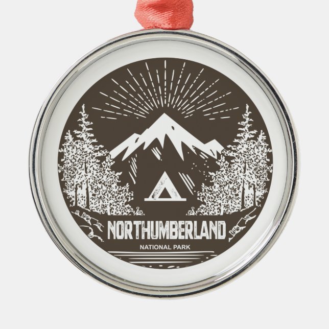 Northumberland Nationalpark Ornament Aus Metall (Vorne)