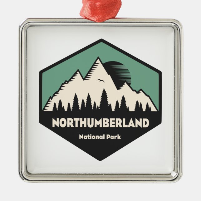 Northumberland Nationalpark Ornament Aus Metall (Vorne)