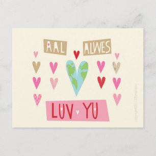 Northumbrian LIEBE Postkarte