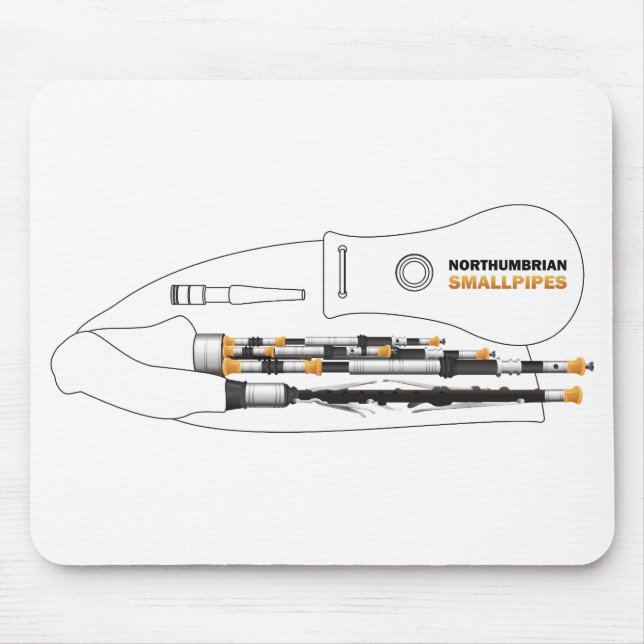 Northumbrian smallpipes mousepad (Vorne)