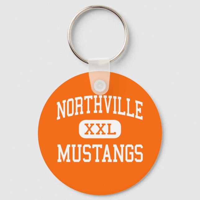 Northville - Mustangs - Hoch - Northville Michigan Schlüsselanhänger (Vorderseite)