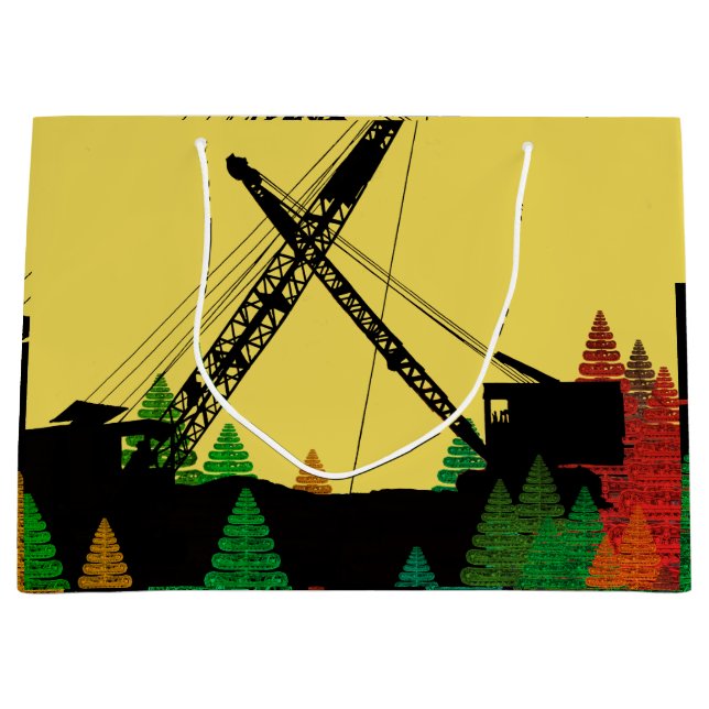 Northwest Crawler Crane in Track Fantasy Art Große Geschenktüte (Vorderseite)