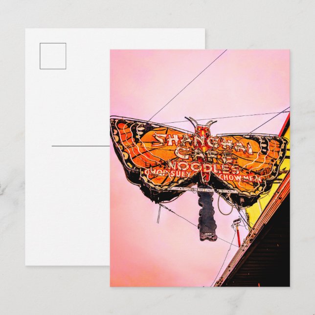 Northwest Neon : Le Shanghai Cafe, carte postale (Devant / Derrière)