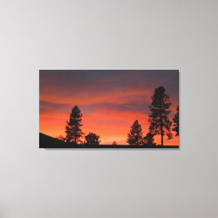 Northwest Sunset: Gemälde von GOD überzogene Canva Leinwanddruck