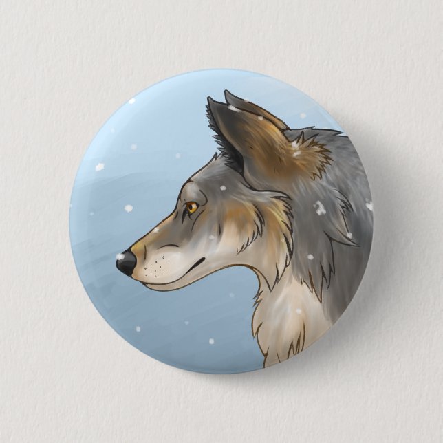 Northwestern Wolf Button (Vorderseite)