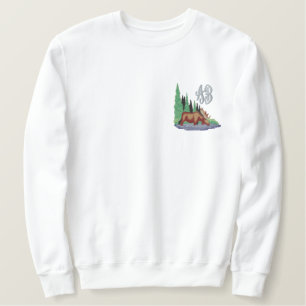 Northwoods & Monogram Embroidery Besticktes Sweatshirt