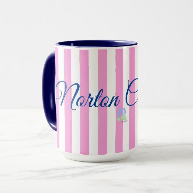 Norton Commons rosa Stripe Tasse (Vorderseite Links)