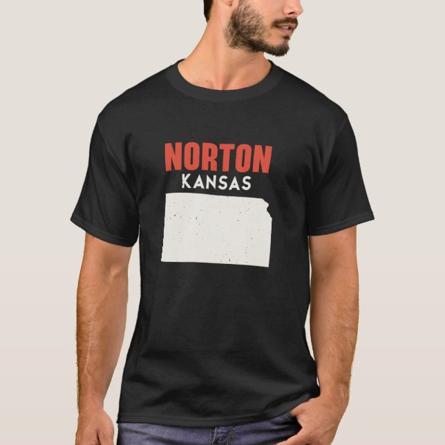 Norton Kansas USA Staat America Travel Kansan T-Shirt (Vorderseite)
