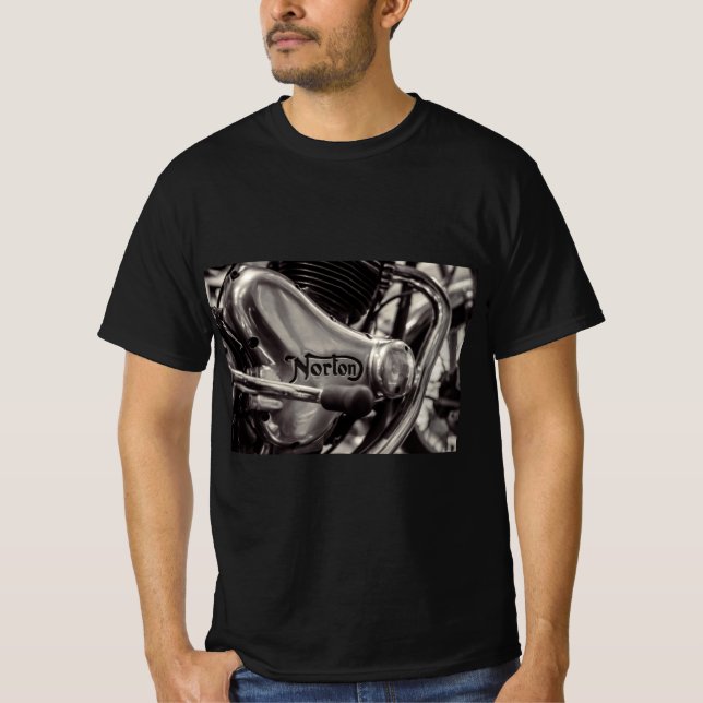 Norton Motor Gehäuse (Sepia) T-Shirt (Vorderseite)