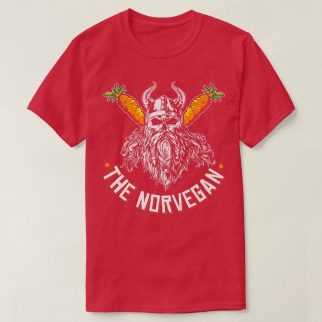 Norvegan, Vegane Wikingkarotte Norsemen Vegetar T-Shirt (Design vorne)