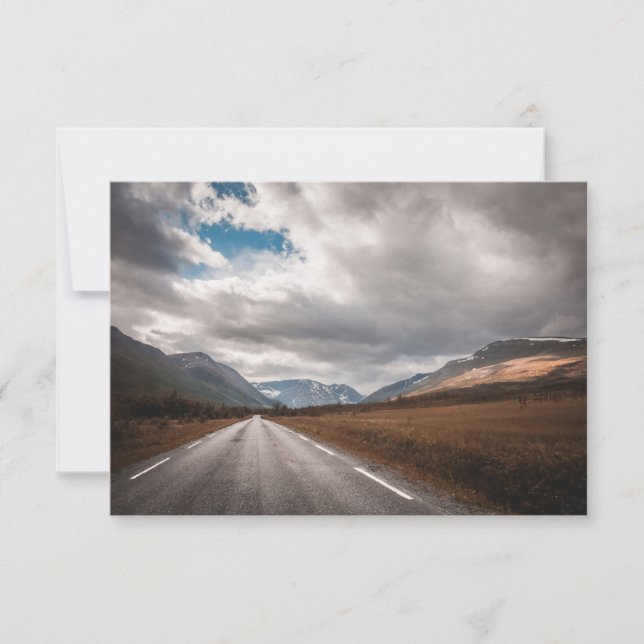Norvège Carte photo du paysage routier (Devant)