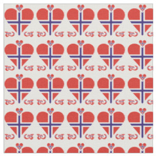 Norvège Coeurs et torsades petit tissu motif