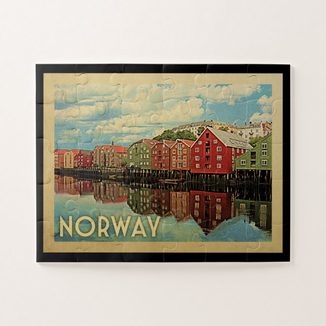 Norvège Jigsaw Puzzle Vintage voyage (Horizontal)