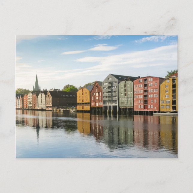 Norvège Trondheim Maisons Carte postale (Devant)