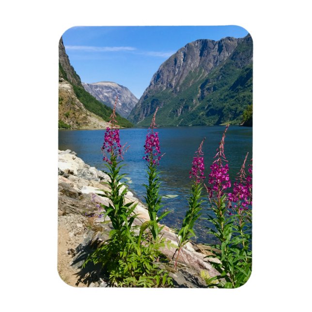 Norvège Village Gudvangen Magnet photo flexible (Vertical)