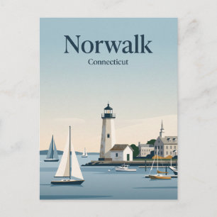 Norwalk Connecticut Postkarte