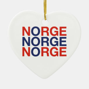 NORWAY-Flagge Keramik Ornament