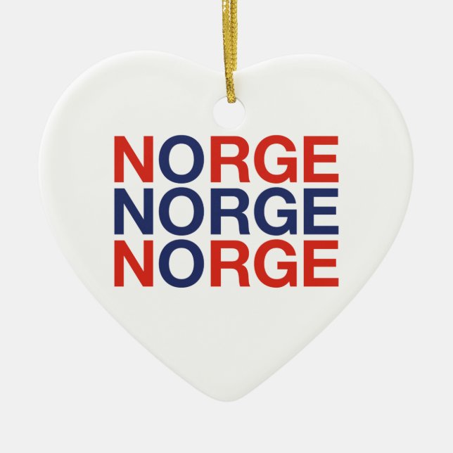 NORWAY-Flagge Keramik Ornament (Vorne)