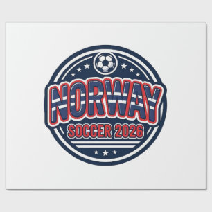Norway Fußball 2026 Fußball Fett Land Typografie Geschenkpapier