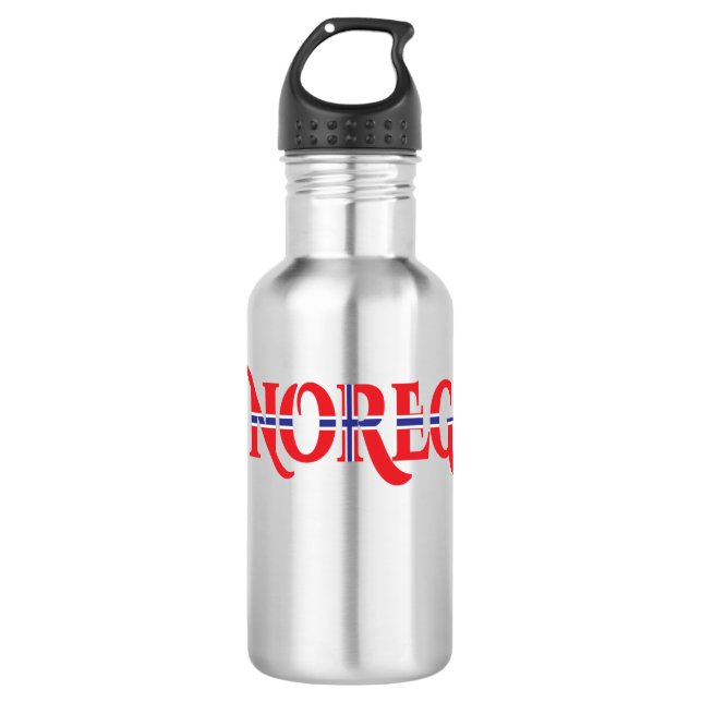 Norway Noreg Edelstahlflasche (Vorderseite)