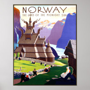 Norway travel poster