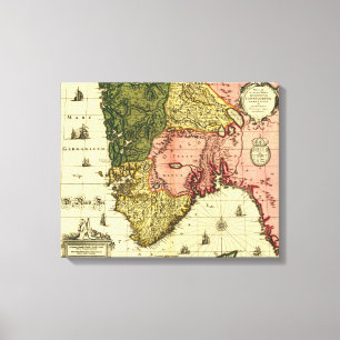 NorwayPanoramic MapNorway Leinwanddruck