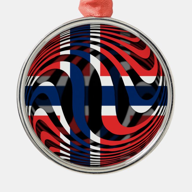 Norwegen #1 silbernes ornament (Vorne)