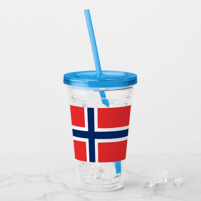 Norwegen Acryltrinkbecher (Vorderseite Ice)
