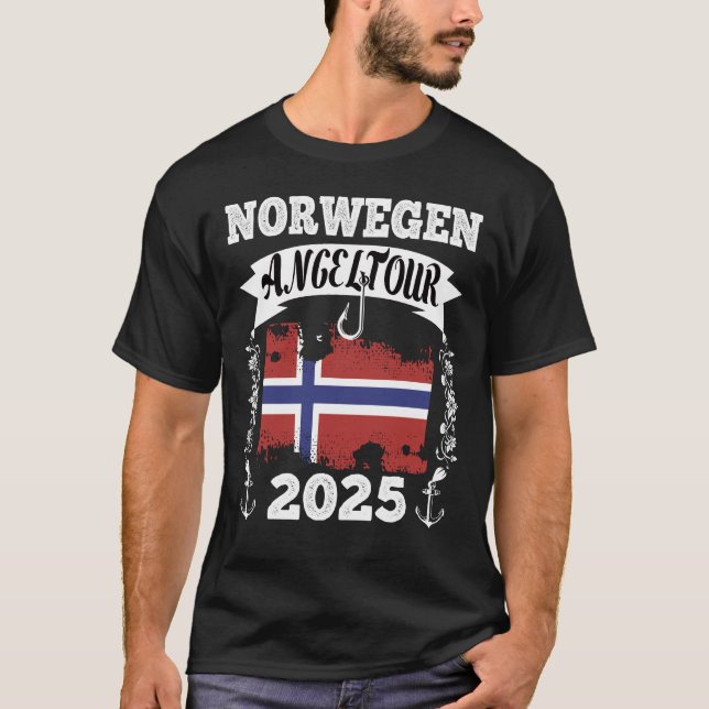  Norwegen Angeltour 2025 T-Shirt (Vorderseite)
