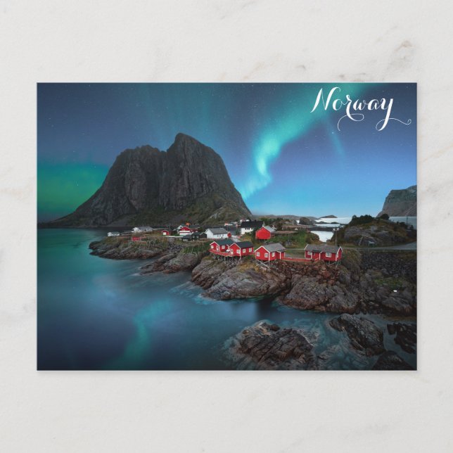 Norwegen Aurora Borealis Northern Lights Postkarte (Vorderseite)