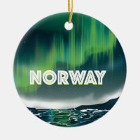 Norwegen Aurora Northern Lights Travel Poster
