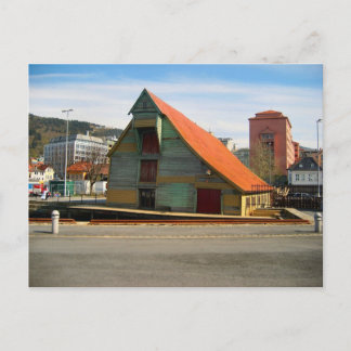 Norwegen, Bergen, Warenhaus im traditionellen Stil Postkarte